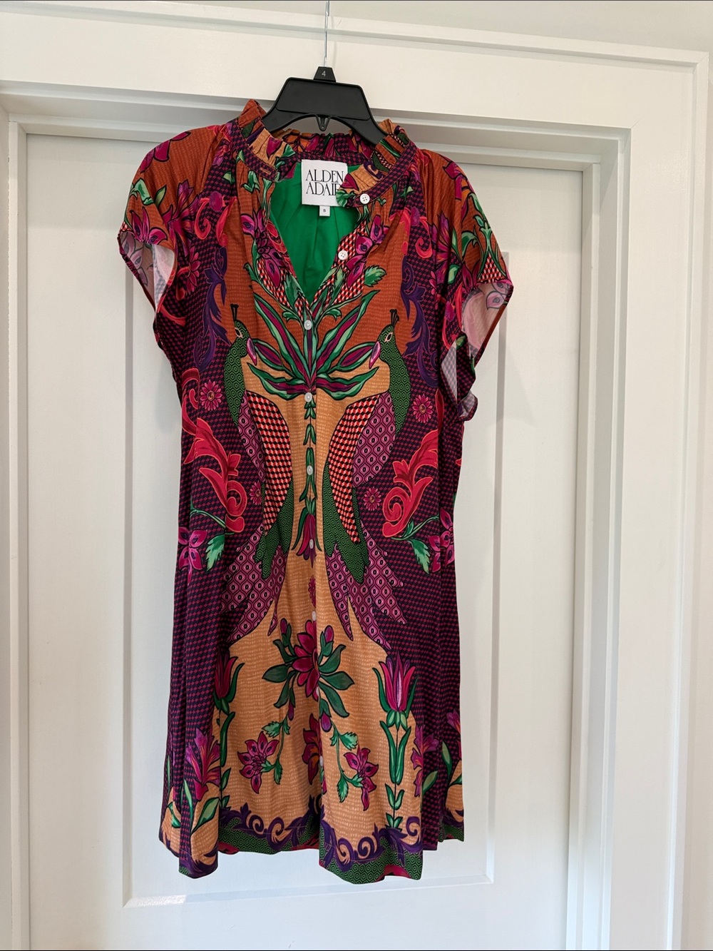 Alden Adam Multicolor Floral Short Mini Dress - Purple & Pink